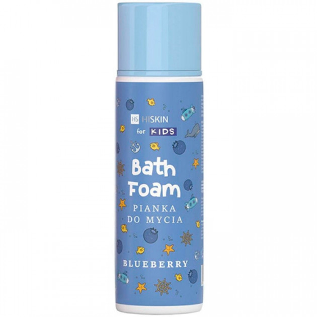 HiSkin Kids Піна-СПРЕЙ для душу з ароматом чорниці СИНЯ 250 мл