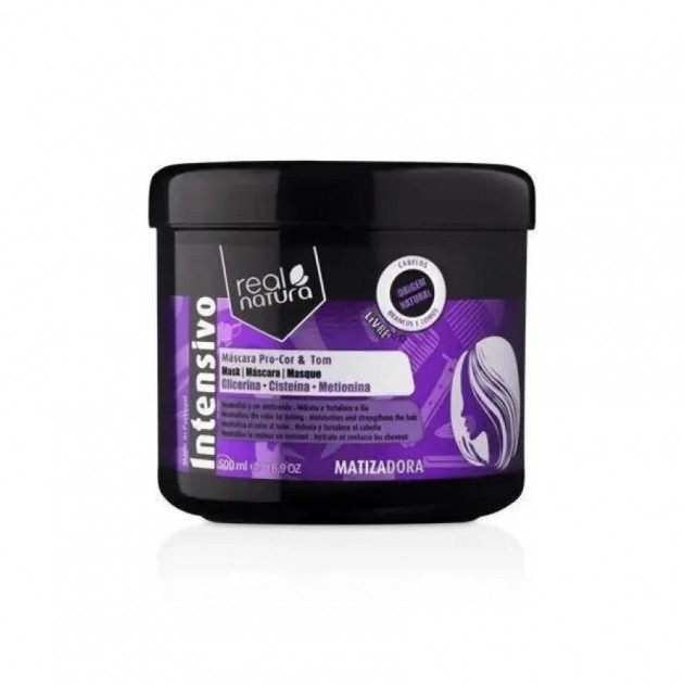 Real Natura Sem Sal PRO-COR E Tom Matizante 500ml Маска для нейтралізації жовтого відтінку волосся
