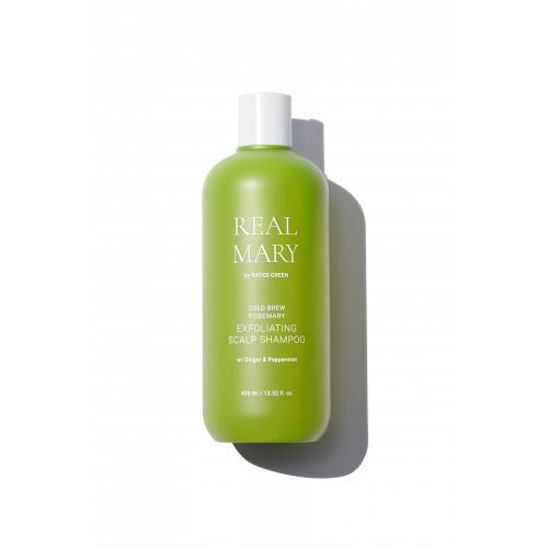 Rated Green Real Mary Cold Brewed Rosemary Exfoliating Scalp Shampoo 400ml Глибокоочищаючий відлущуючий шампунь Rated Green Real Mary Cold Brewed Rosemary Exfoliating Scalp Shampoo 400ml Глибокоочищаючий відлущуючий шампунь