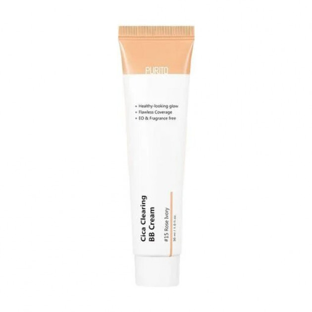 Purito Cica Clearing BB Cream (№15 Rose Ivory) 30 ml ВВ крем з екстрактом центелли