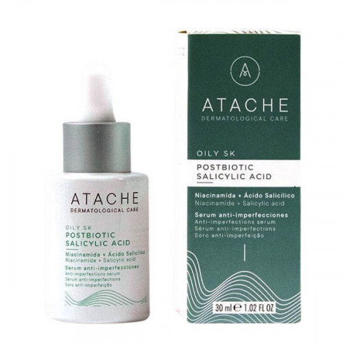 Atache Oily Skin Postbiotic Salicilic Acid Serum 30ml Cироватка для проблемної шкіри з кислотами