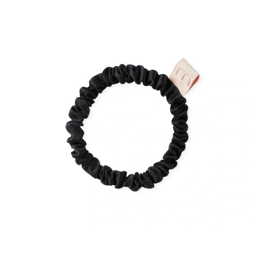 MON MOU Silk Slim Scrunchie Тонка шовкова резинка (чорна)