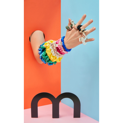MON MOU Silk Slim Scrunchie Тонка шовкова резинка (темно-помаранчева)