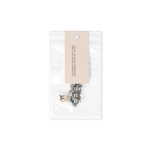 MON MOU Silk Slim Scrunchie Тонка шовкова резинка (сіро-бежева)