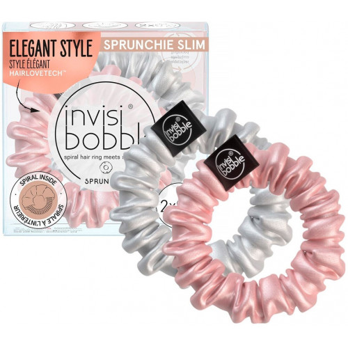 Резинка-браслет для волосся invisibobble SPRUNCHIE SLIM Bella Chrome