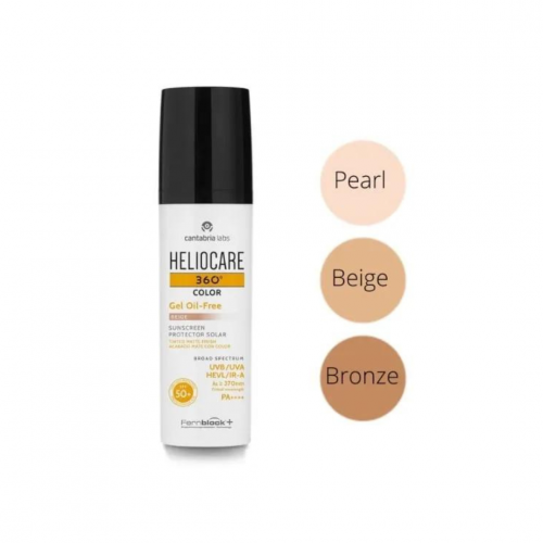 Cantabria Labs Heliocare 360° Gel Oil Free Color Pearl Spf 50 50 ml Сонцезахисний гель з тоном на водній основі