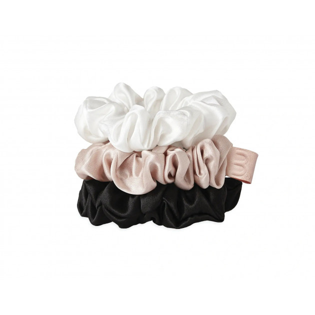 MON MOU Silk Medium Scrunchies Set Набір із 3 середніх резинок з натурального шовку
