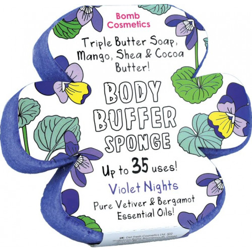 Bomb Cosmetics Губка з милом Violet Nights Body Buffer Soap Sponge