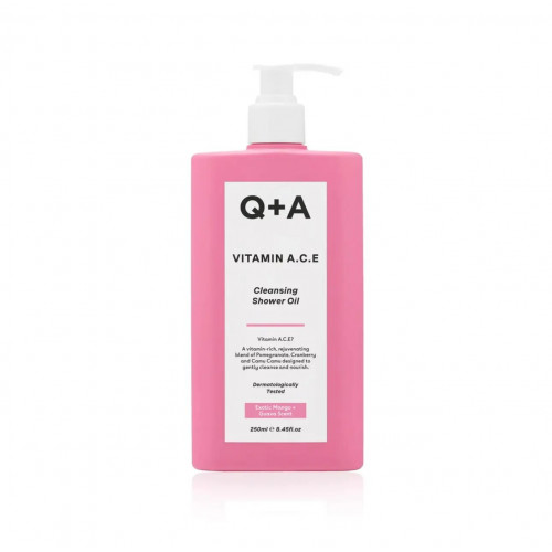 Q+A Vitamin A.C.E Cleansing Shower Oil 250ml Вітамінізована Олія для душу Q+A Vitamin A.C.E Cleansing Shower Oil 250ml Вітамінізована Олія для душу