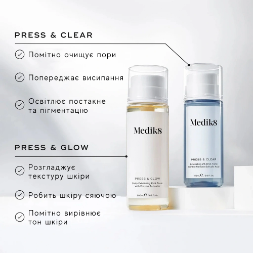 Medik8 Press & Clear Refill 150 ml Відлущувальний ВНА-тонік з 2% інкапсульованою саліциловою кислотою (змінний флакон)