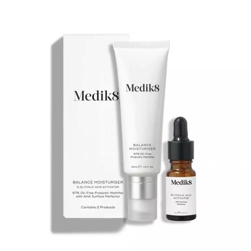 Medik8 Balance Moisturiser with Glycolic Acid Activator 50+10 ml Зволожуючий крем із пробіотиками, АНА і матуючою дією