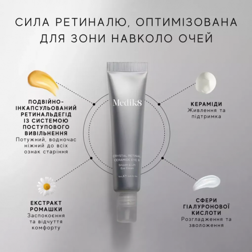 Medik8 Crystal Retinal Ceramide Eye 6 15ml  Крем навколо очей з вітаміном А та керамідами