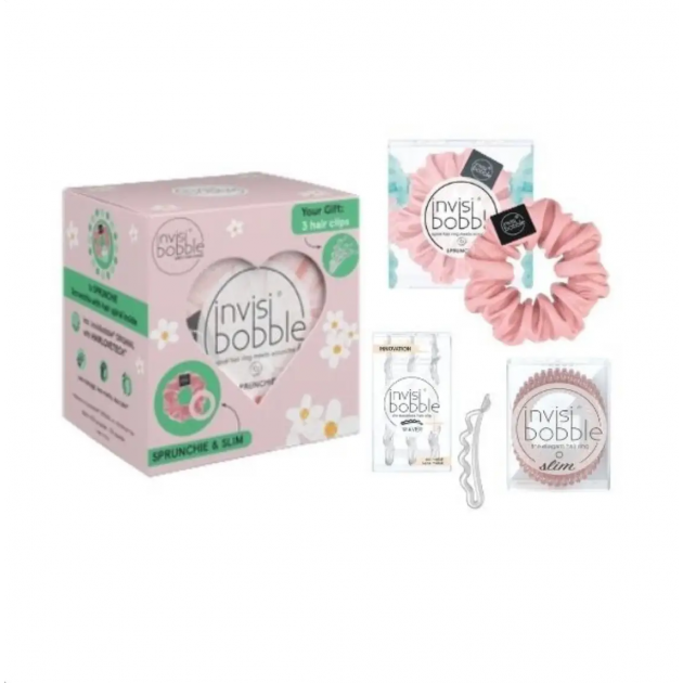 Подарунковий набір (резинка SPRUNCHIE, резинки SLIM та заколки WAVER) invisibobble Easter Besties